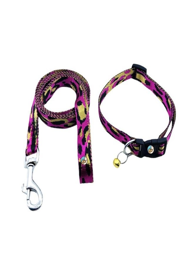 طوق ومقود قابل للتعديل للحيوانات الأليفة من KittuPet، قطعة واحدة، مزود بجرس، حبل سميك للكلاب والقطط الصغيرة، مقود للمشي والتدريب للجراء، طقم طوق Trianga Army، قطعة واحدة، مقاس 15 مم